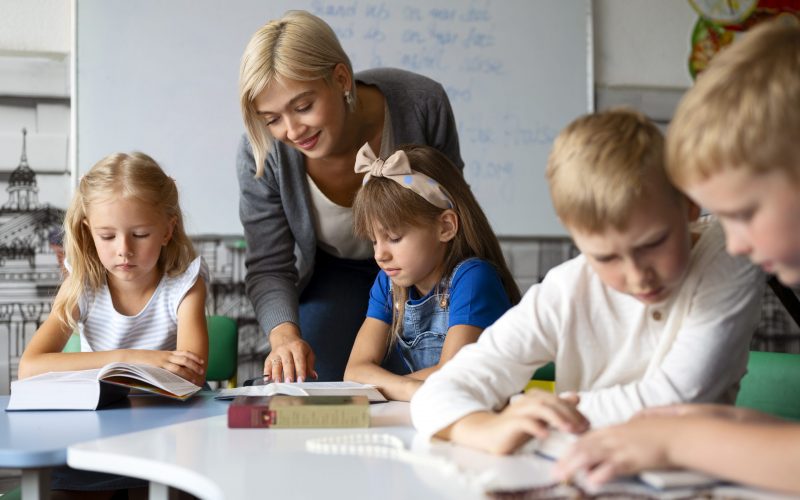 side-view-kids-learning-sunday-school